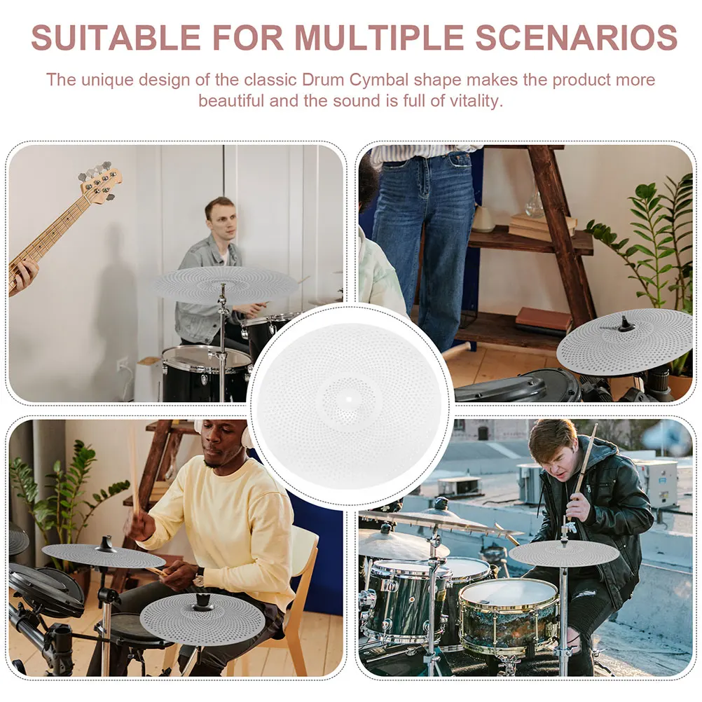 

2 Pcs 16 Inch Silent Cymbals Mute Drum Set Replacement Jazz Drum Fitting Part Jazz Fitting Supply Easy Install