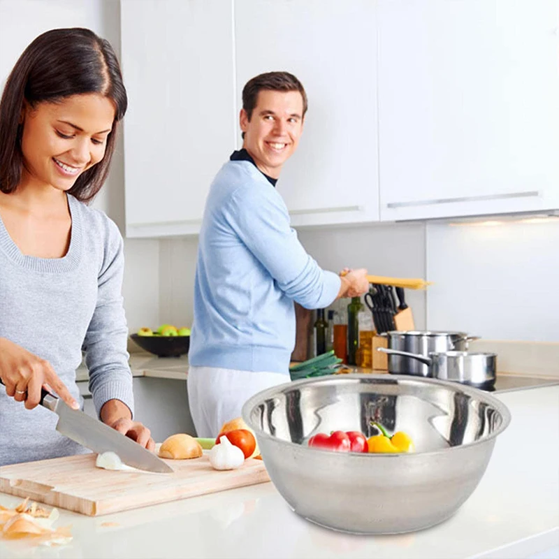 Stainless Steel Mixing Bowls for Baking Cooking Salad Food Prep Large Medium and Small Metal  Bowls