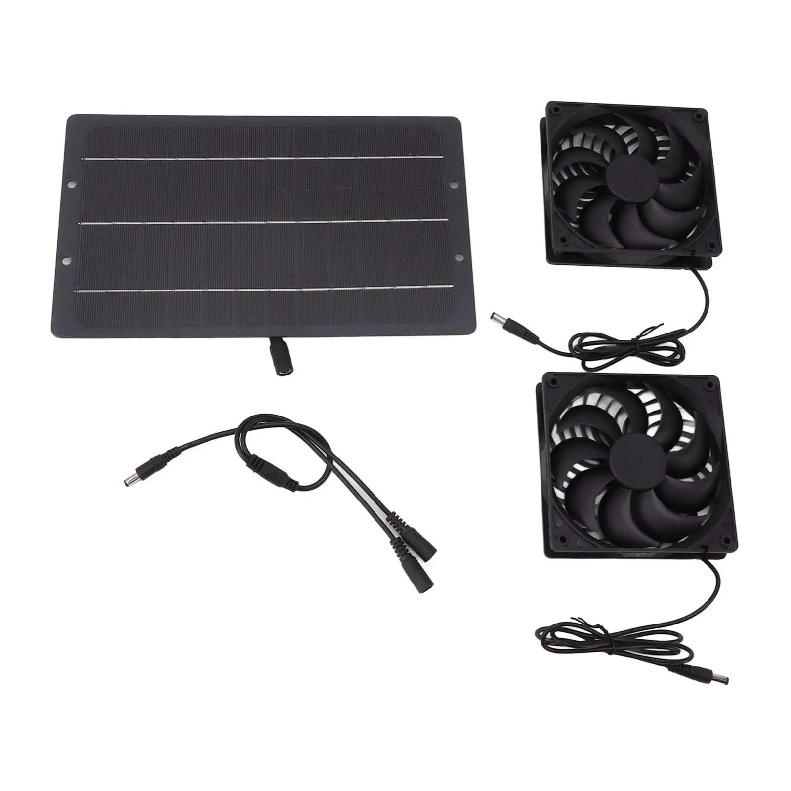 

10W Weatherproof Solar Panel Fan Kit - Dual Exhaust Wall-Mounted for chicken Coops, Greenhouses & Sheds