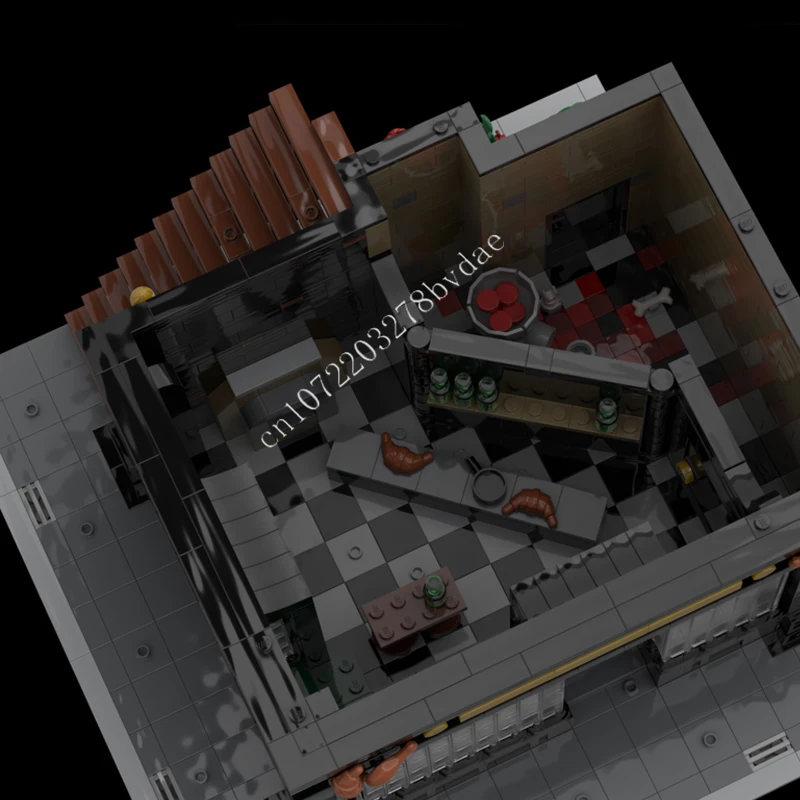 2327PCS Modulaire Vleespastei/Kapper MOC Creatieve street view Model Bouwsteen Architectuur DIY Onderwijs Assemblage Model speelgoed