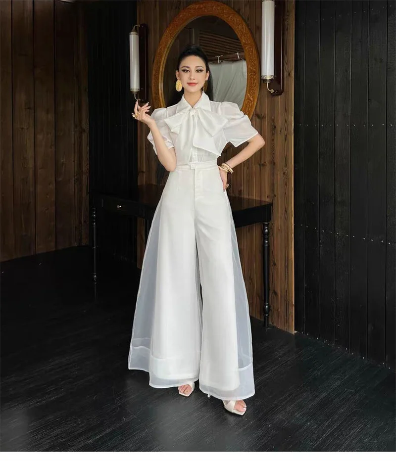 Ropa de mujer, pantalones de mujer para principios de otoño, nuevo diseño de moda Sense Niche, pantalones casuales, pantalones de mujer, pantalones sueltos de pierna ancha de hilo