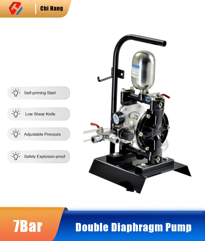 

WK-A-10-1C Paint Paint Pump Self-priming Pressure Stirring Pump Pneumatic Double Diaphragm Aluminum Alloy Pump