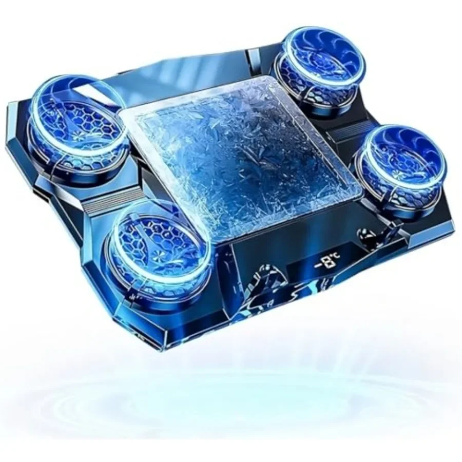 

Кулер для игрового ноутбука с двухрежимной термоэлектрикой и вентиляторной системой для ноутбуков 1217, охлаждающая подставка с регулируемой скоростью и RGB