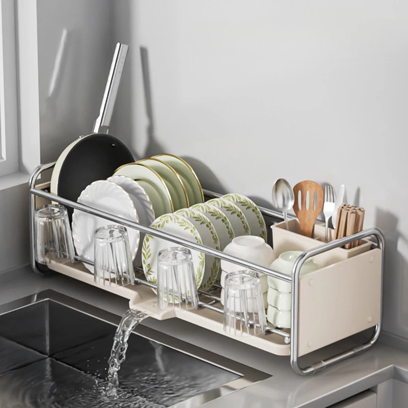 

Drain Bowl Rack Kitchen Dishes Sink Tableware Storage Household Counter Storage