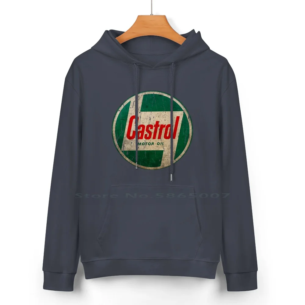 Castrol Gas Pure Cotton Hoodie Sweater 24 Colors Gasoline Vintage Petroliana Retro Oil Racing Dragster Logo Hot Rod Texaco Rat