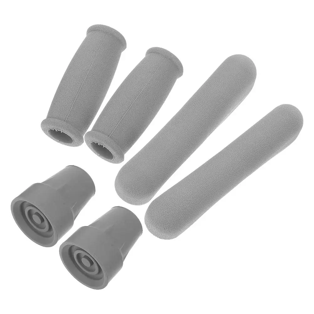 

1Set Comfortable Nonslip Underarm Crutch Pads Hand Grips Foot Caps Soft Sweatabsorbent Curved Elastic Lightweight for Elderly