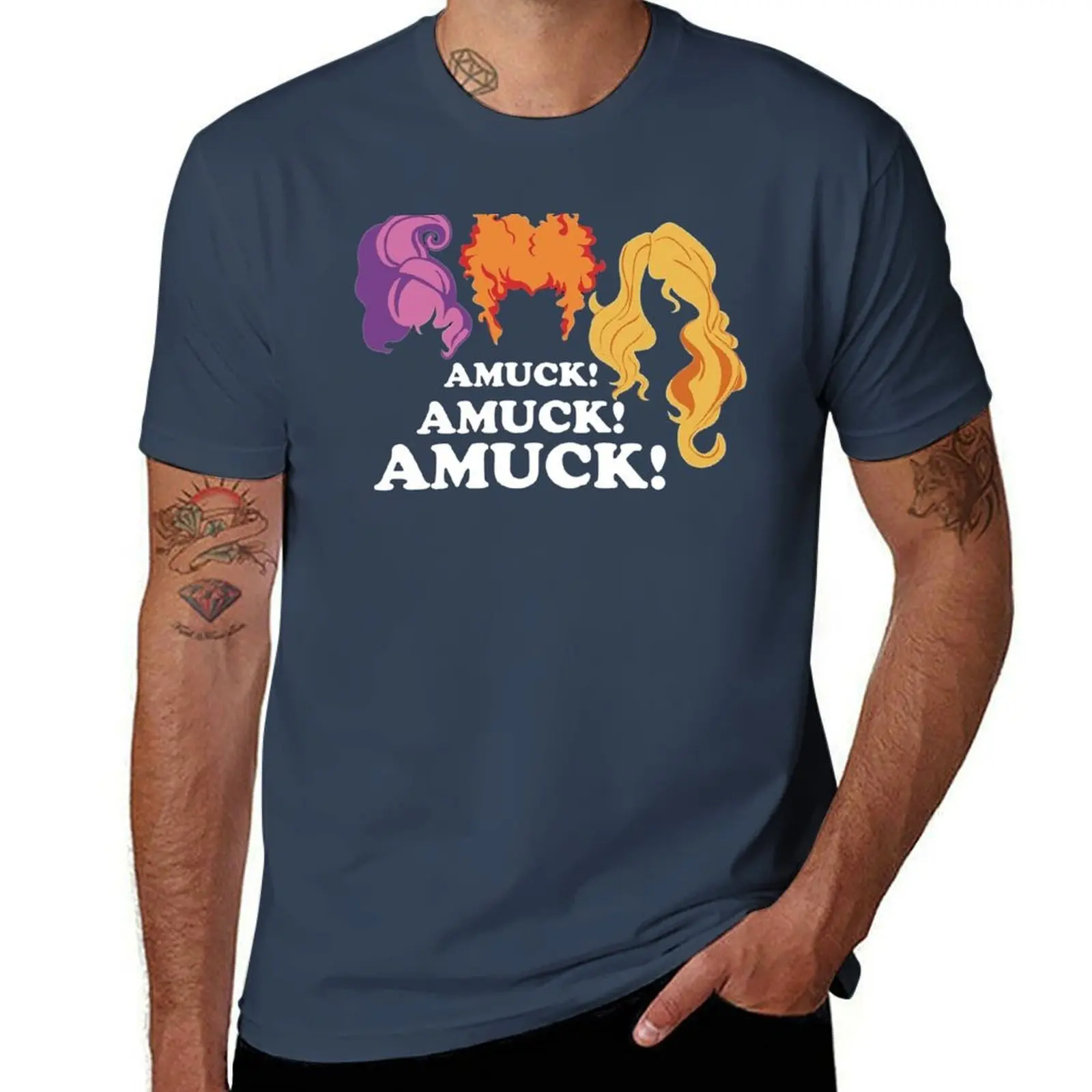 

Amuck Amuck Amuck Scary Halloween T-Shirt t shirt custom print cotton t shirt man T-Shirt