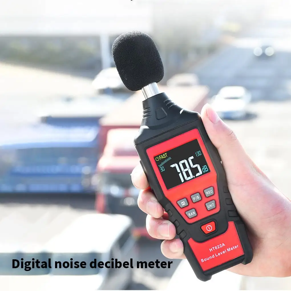 

Sound Level Meter 30-130dBA Professional Meters Logger Detector Indicator Measurement Environmental Industrial HT622A