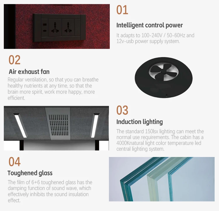 القرون المكتبية الصوتية الذكية، التصميم الحديث، المباني المكتبية، كشك الهاتف #5