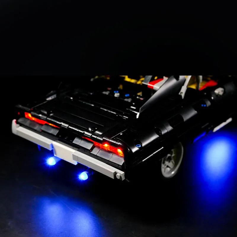Ensemble d'éclairage LED adapté aux blocs de construction LEGO Technic Dom's Dodge Charger 42111, jouets de lampe à monter soi-même (modèle non inclus)