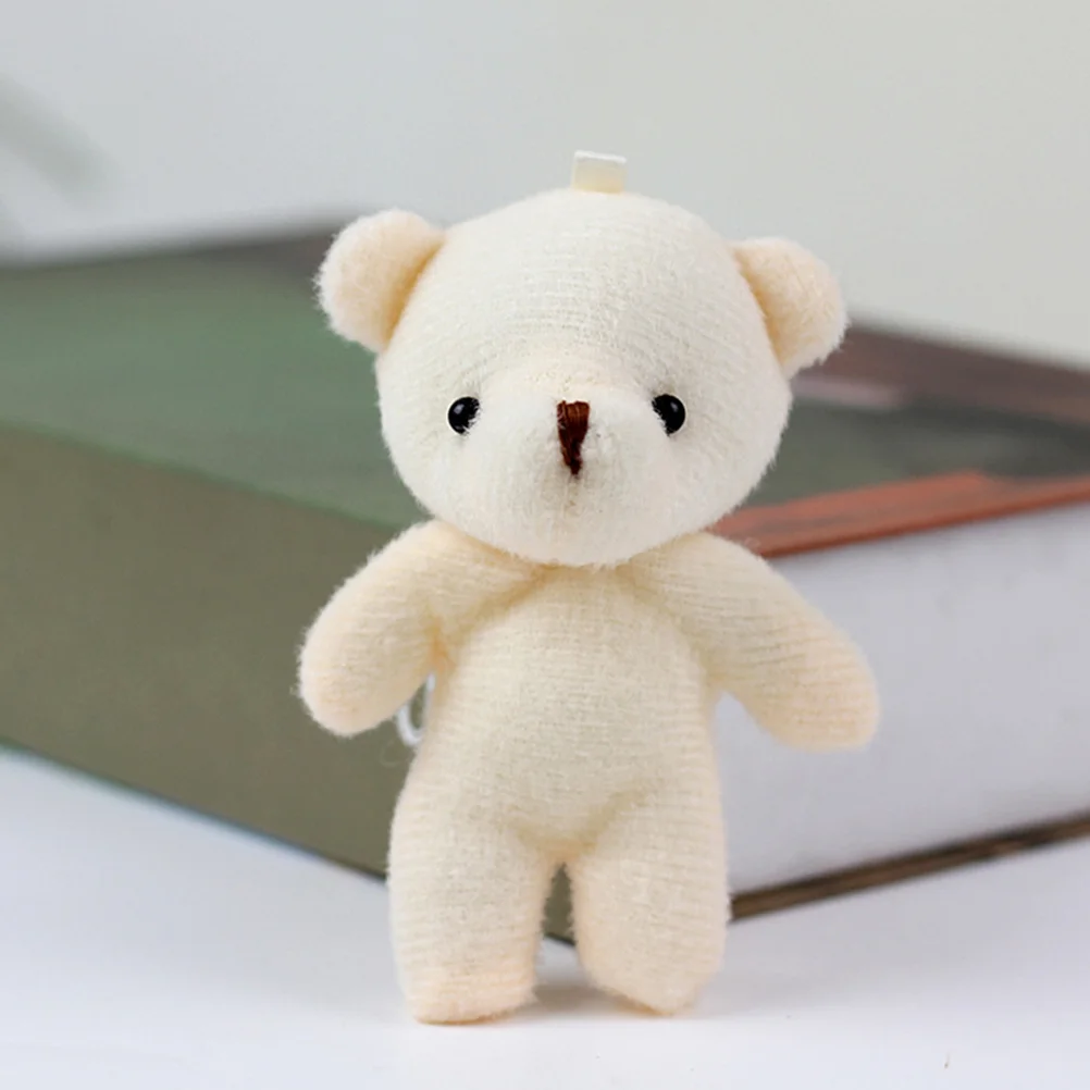 5 Pcs Mini Bear Christmas Toys Girls Multi Function Pendant nament Tiny Stuffed Bear Plush Toy Cute Cartoon Animal Keychain