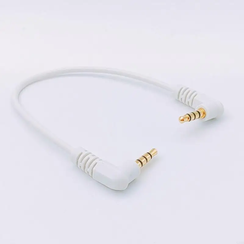 G88D Short 20cm 3.5mm Auditory Cable with Double Angled Plugs Stable Sound Connection