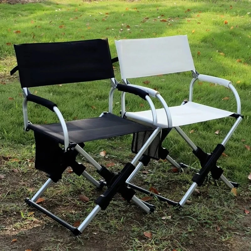 

Custom Logo Portable Folding Outdoor Camping Chair Beach Fishing Chair Aluminum Alloy Travel Hiking With Storage Bag