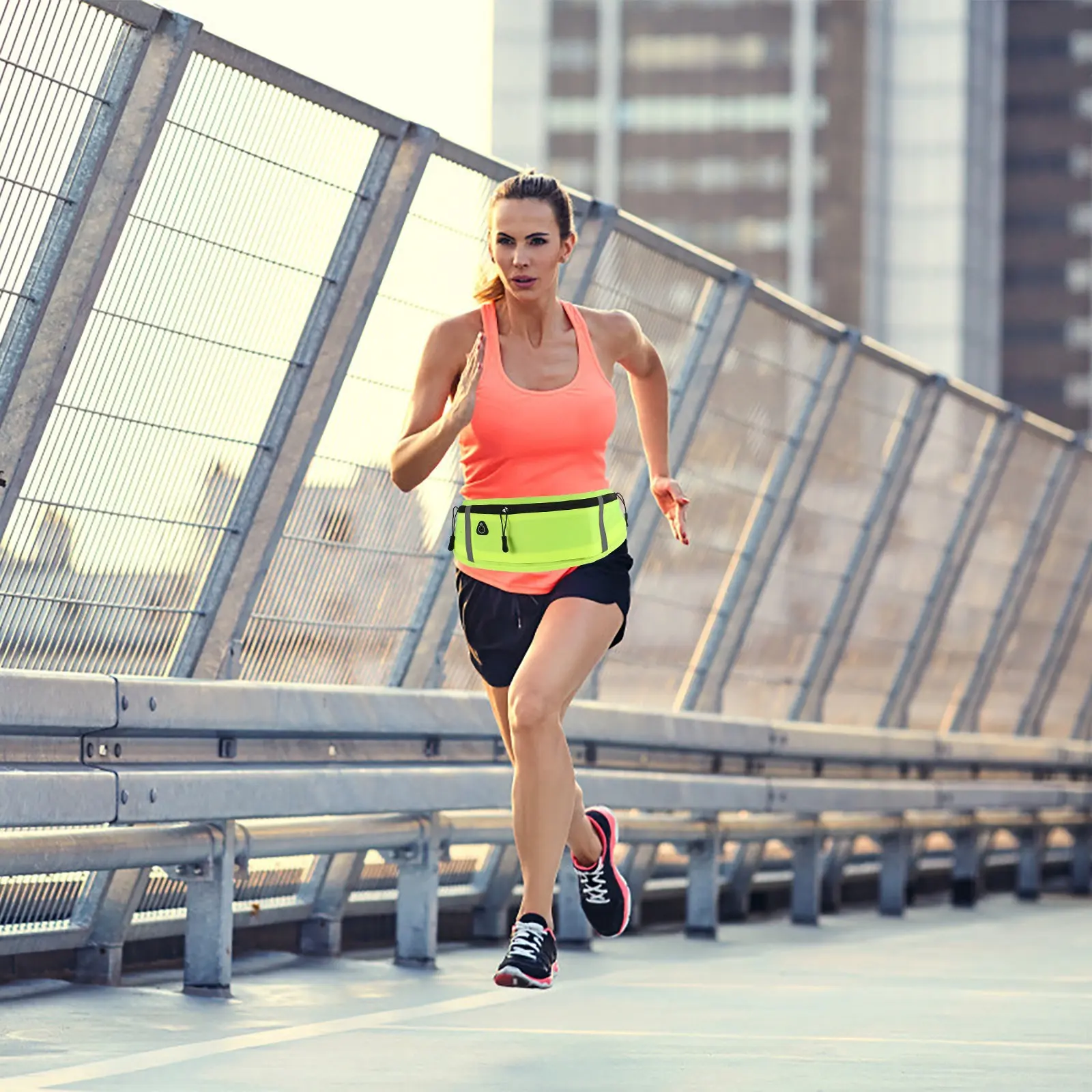 

1Pcs Running Waist Pack Waterproof Sports Waist Bag Adjustable Reflective Strip Music Phone Holder Ergonomic Design Outdoor