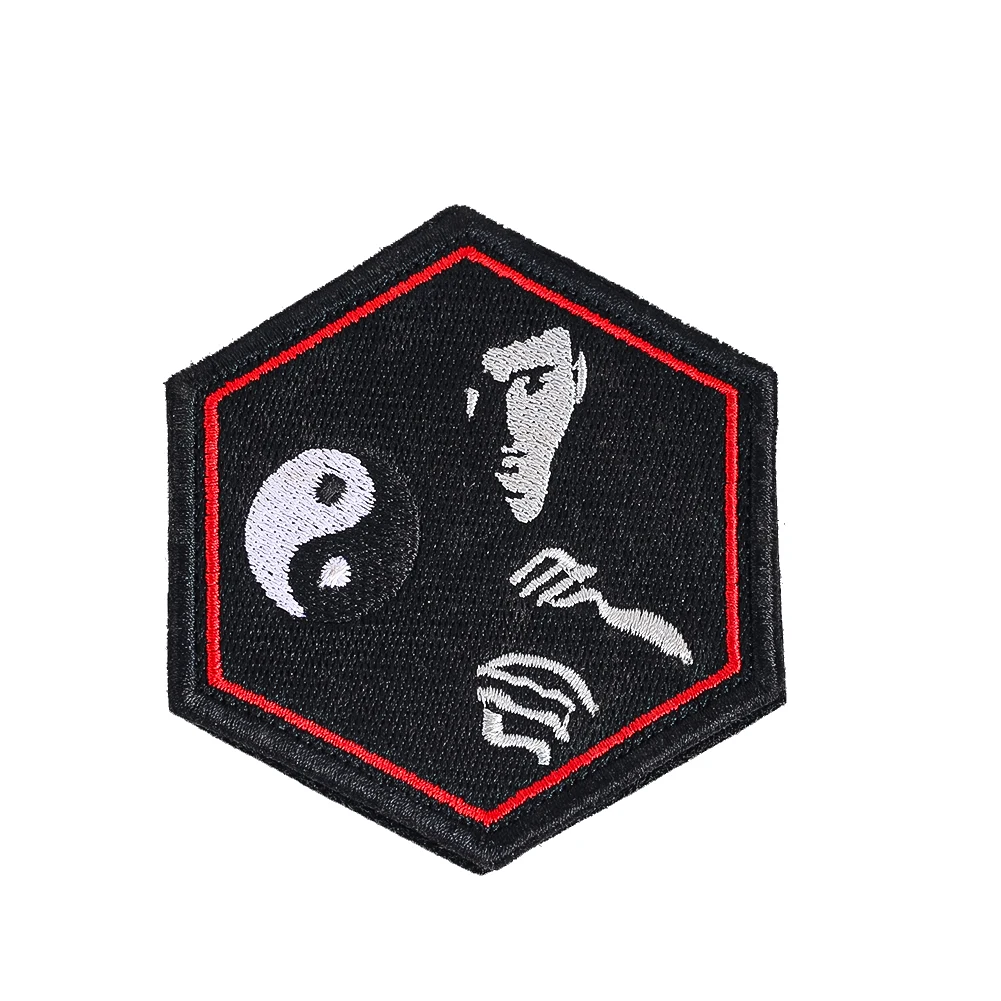 Kampfkunst Yin-Yang-Symbol Bestickter Klett-Patch Orientalische Kultur Taktischer Stil Applikation für Rucksack Weste Hut – Detail 2