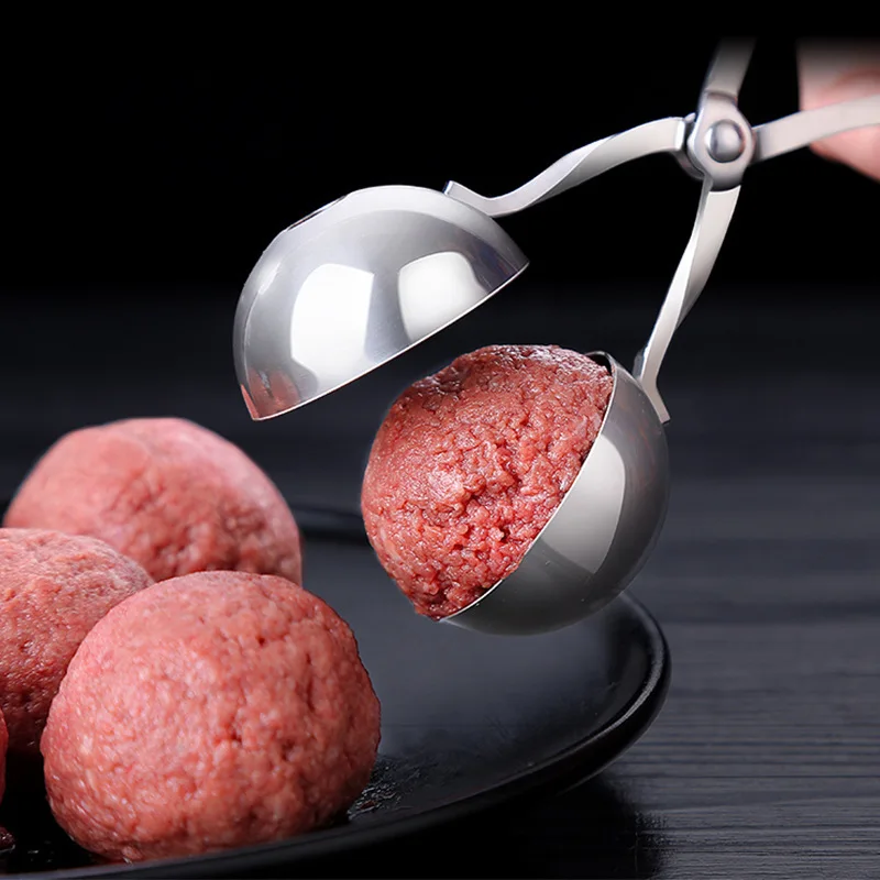 Stainless Steel Meatball Clips Meatballs Maker Tool Non Stick Stuffed Meat Balls Fish Ball Rice Ball Making Mold Kitchen Gadgets