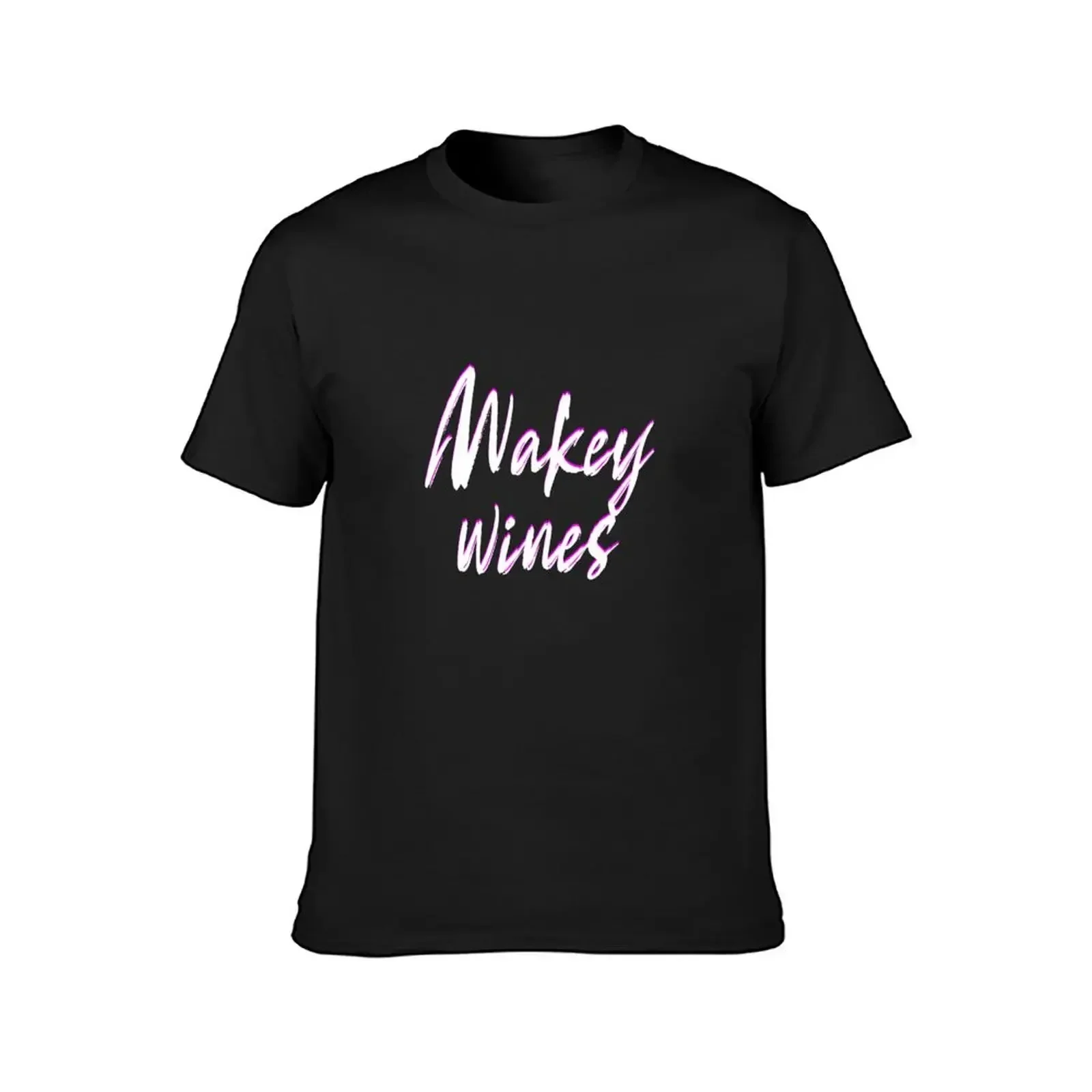 Wakey wines- 3D text effect T-Shirt anime figures Aesthetic clothing rapper graphic tees boys whites mens graphic t-shirts anime