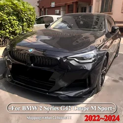Front Bumper Lip Splitter Spoiler For BMW 2 Series G42 220d 218i 220i 230i M240i XDrive Coupe 2 Door M Sport 2022-2024 Bodykits