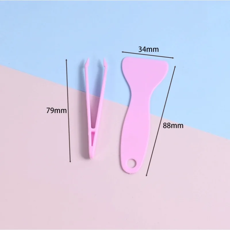 Hot Pink Hand Ledger Selling Small Shovels Plastic Popular Small Scraper Release Shovel Tweezers Set Car Beauty Scraper