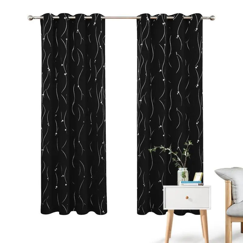 Window Blackout Curtains Blackout Window Cover For Apartments Noise Reducing Room Darkening Curtains For Bedroom Nursery