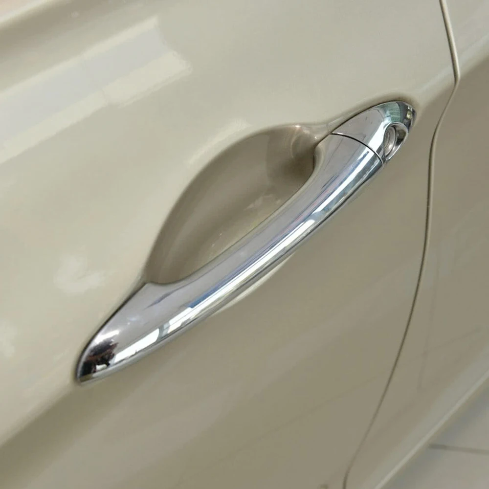 4 Sets Chrome Door Handle Cover Trim Moulding ABS Fit for Hyundai Sonata I45 YF 2011 2012 2013 2014