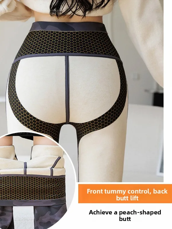 الخريف الشتاء Fce اصطف متوهج اليوغا السراويل عالية الخصر بعقب رفع مزدوجة كيت السراويل جلدية واسعة الساق ملابس خارجية كبيرة S...