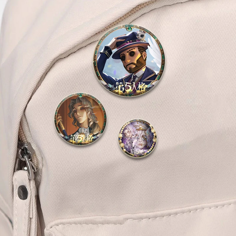 Identity Ⅴ Horror Game Badge Servais Le,Roy Vera Nair,Emily Dyer,Frederick Kreiburg Cosplay Figure Enamel Pins for Backpack Gift