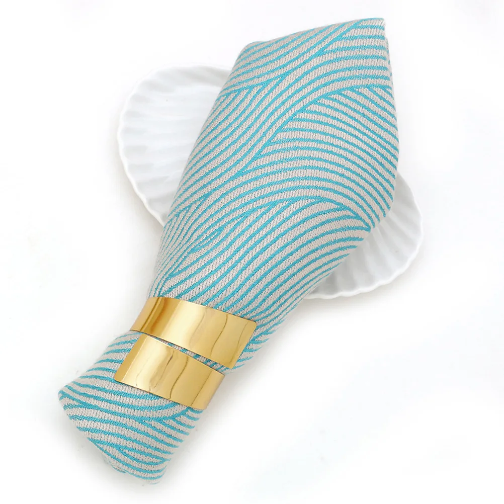 

2Pcs Napkin Rings Golden Alloy Decorative Round Serviette Holders for Wedding Banquet Dinner Party Napkin Ring Holders