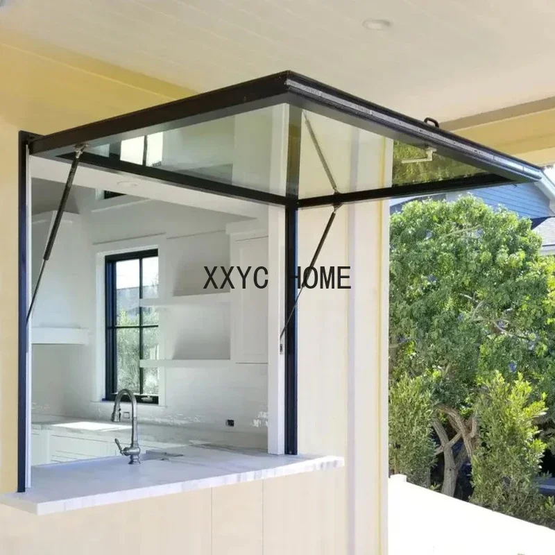 

Aluminium frame commercial awning double glazed flip out window