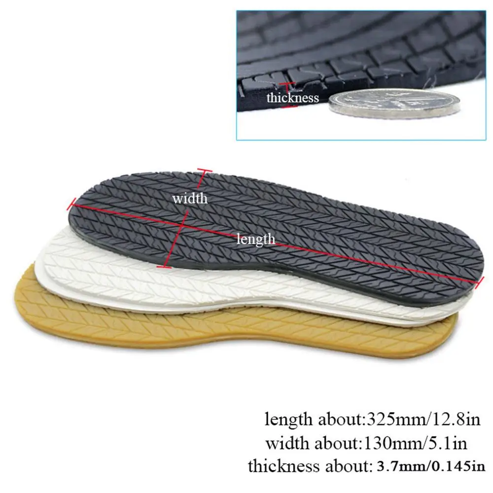 1 Pair Rubber Full Soles For Shoes Outsoles Insoles For Men Women Non-Slip Wear-resistant Mute Silent Tire Pattern Sole Pads