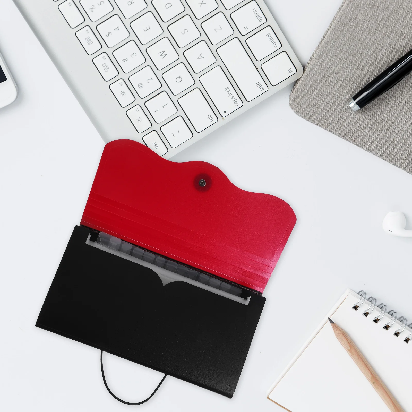 

13 Compartment Plastic Accordion Folder Document Organizer Portable Data File Bag Waterproof Receipt Storage Container Business