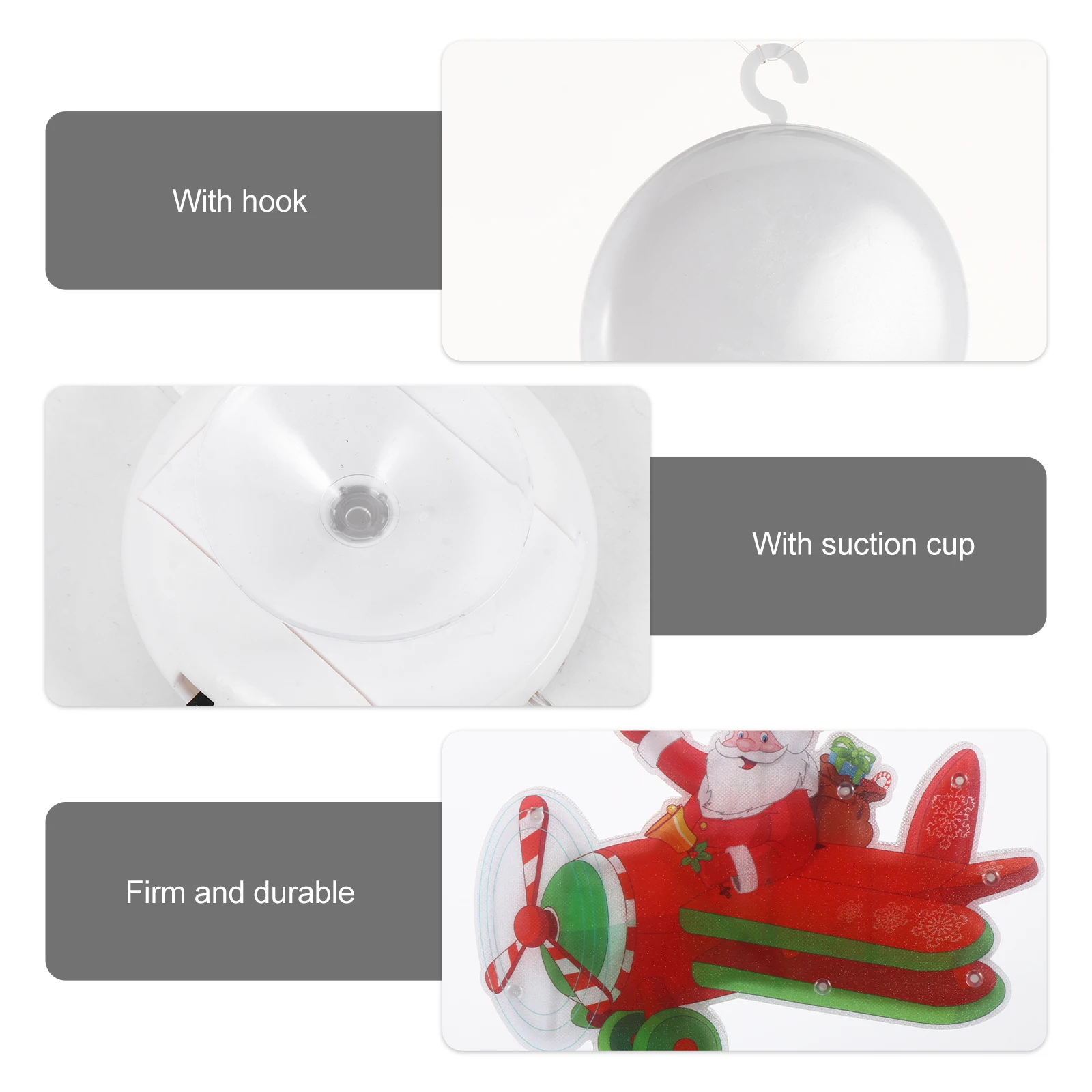 

Christmas Santa Claus Led Sucker Window Hanging Lamp For Holiday Party Decoration Energy Saving Warm Light Safe Material