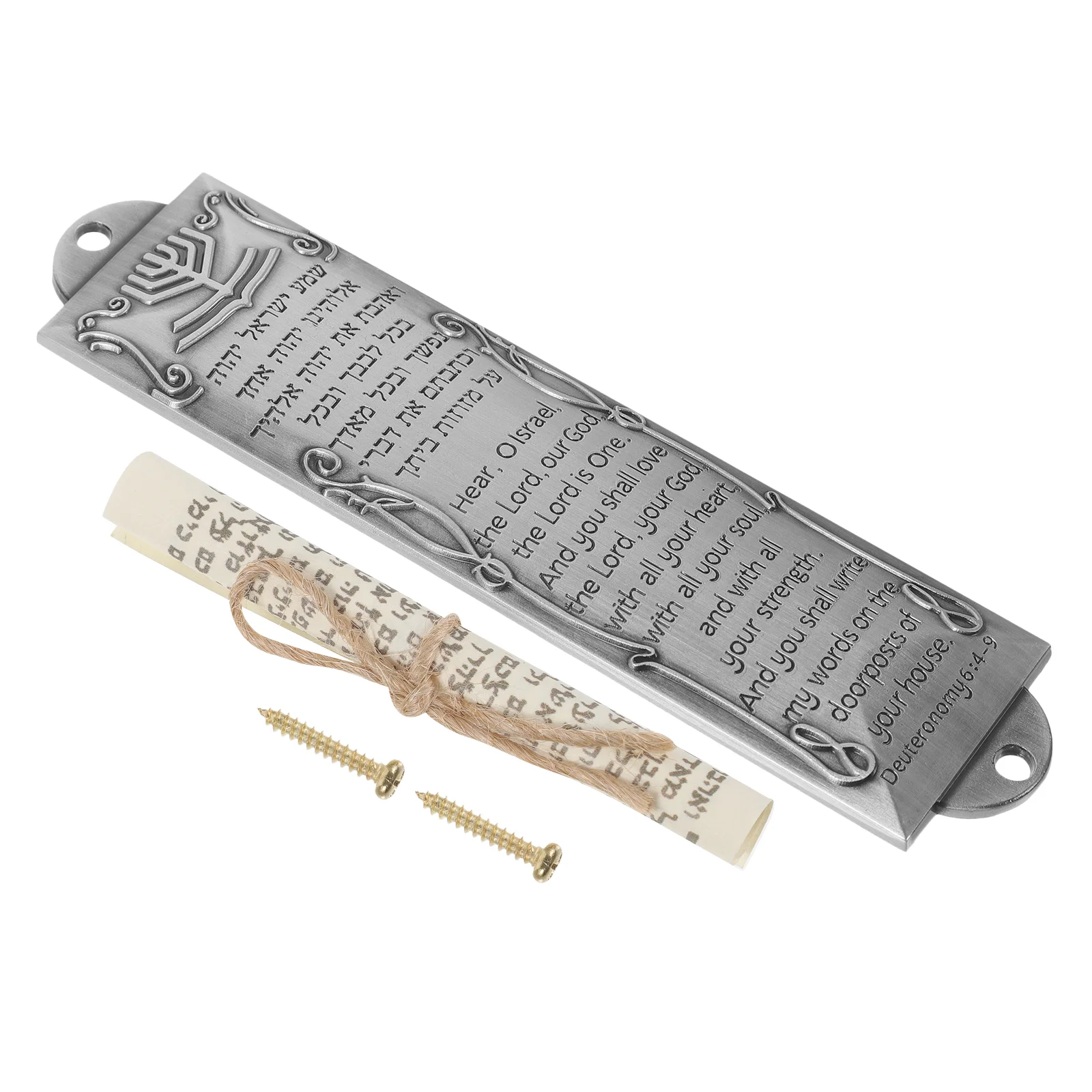 

Number Religious Holy Scroll Outdoor Decorations Classic Mezuzah Case Israel Judaica Metal Judiaca