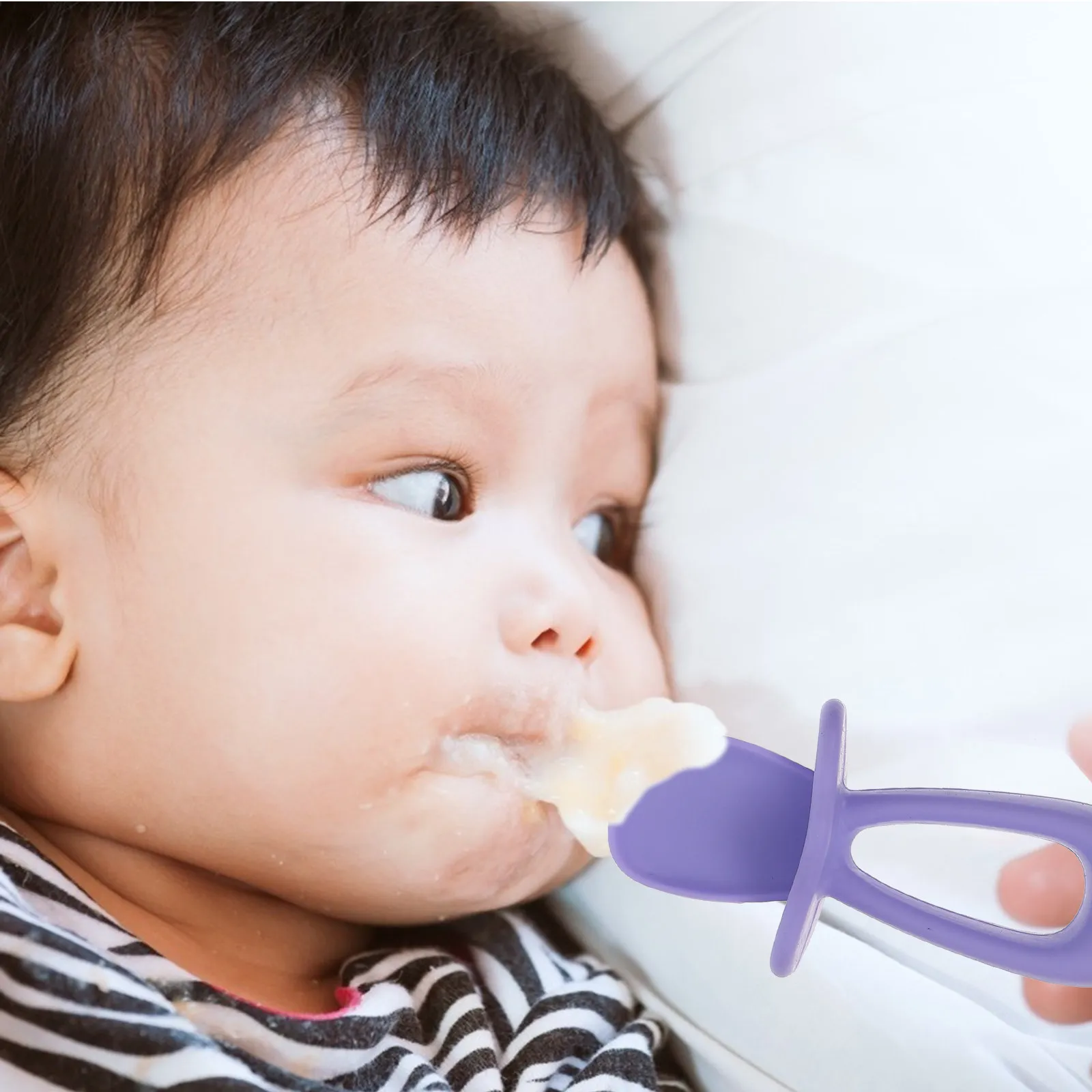 2Sets Baby Feeding Spoon Fork Set Premium Bpa-Free Training Tableware for Toddlers Non-Slip Handle High Temp Resistant Smooth