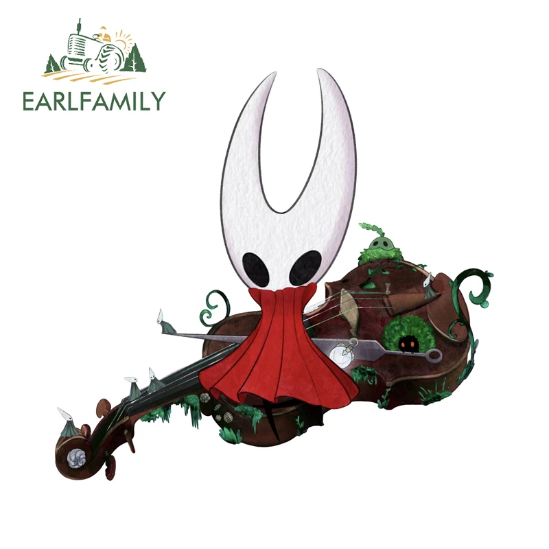 

EARLFAMILY Graffiti Hollow Knight Accessories Kawaii Anime Hornet Bumper Sticker Personality Car Styling Refrigerator Car Label