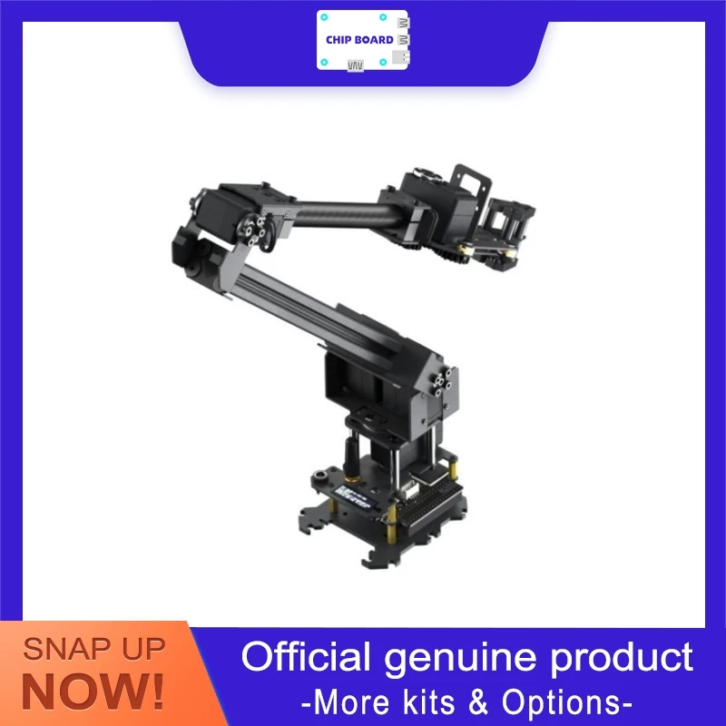 Waveshare 3+1DOF Servo Limb Pack, ESP32 Driven Desk Manipulator with Cordless Command and Open Firmware