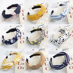 New Flower Headbands For Women Hair Hoop Knot Turban Headband Elastic Hairband Hair Accessories for Girls No Slip Stay