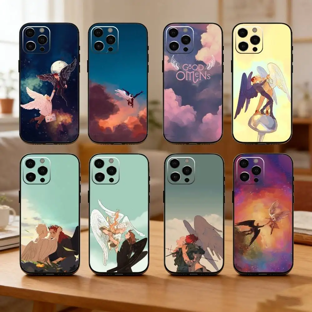 

G-Good C-Cartoon O-Omens Phone Case For iPhone17,16,15,14,13,12 Plus,Max Soft Silicone Black Cover