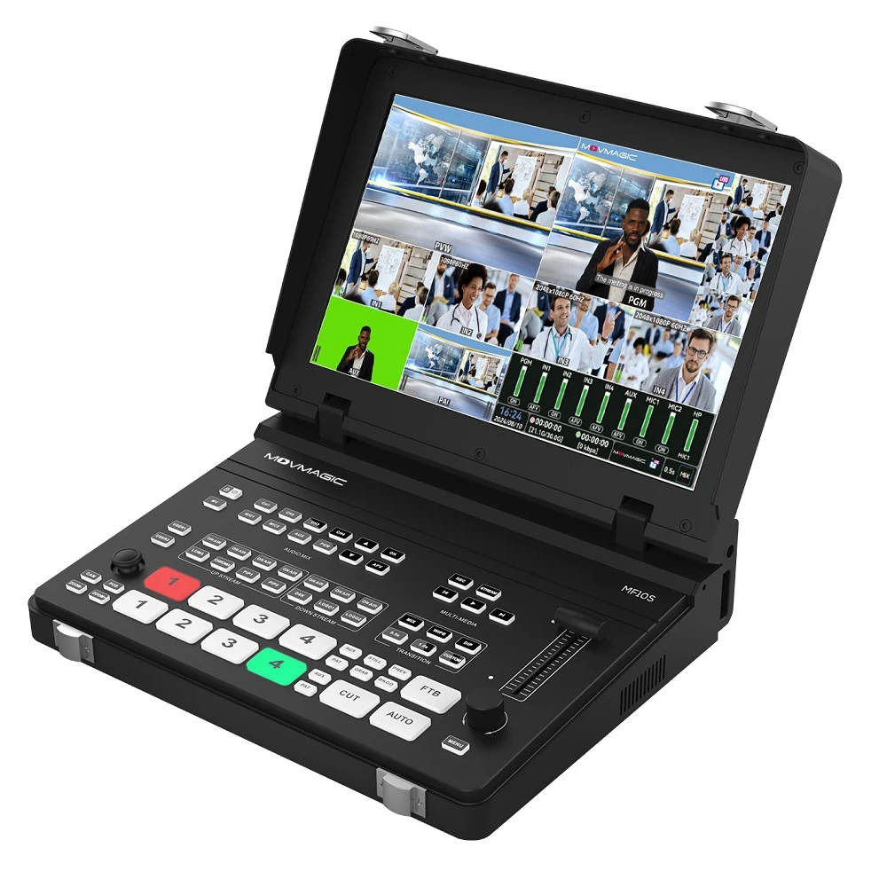 Movmagic MF10 MF10S 4KP60 5CH Professional Video Switcher HDMI-compatible & SDI Input and output