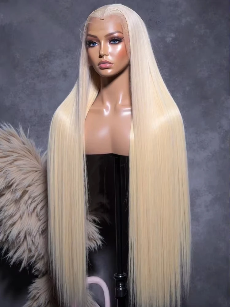 

30Inch 613 Blonde Straight Wigs 13x6 HD Lace Front Human Hair Wigs 210 Density Brazilian Transparent Lace Frontal Wig PrePlucked