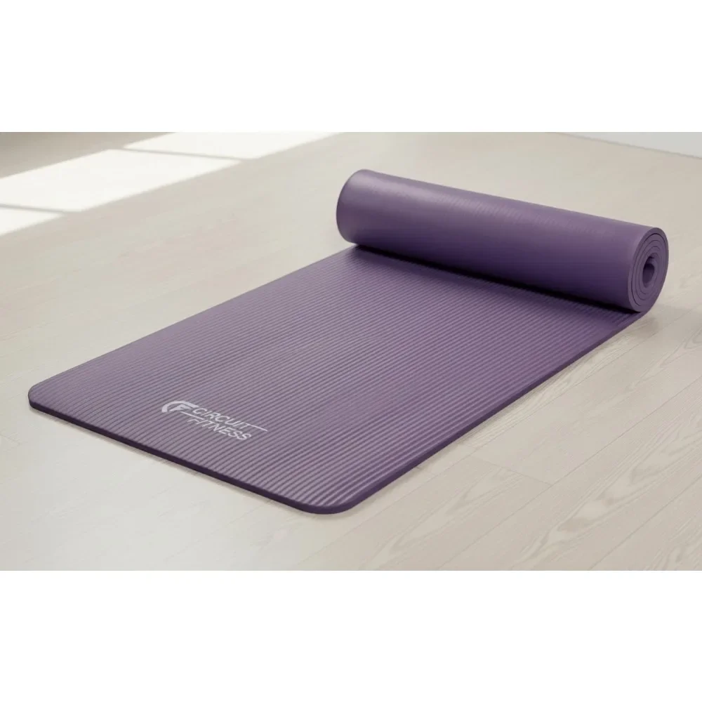 

Нескользящий коврик для йоги для упражнений с ремешком для переноски, пена высокой плотности толщиной 12 мм для удобных тренировок, многоцветные варианты