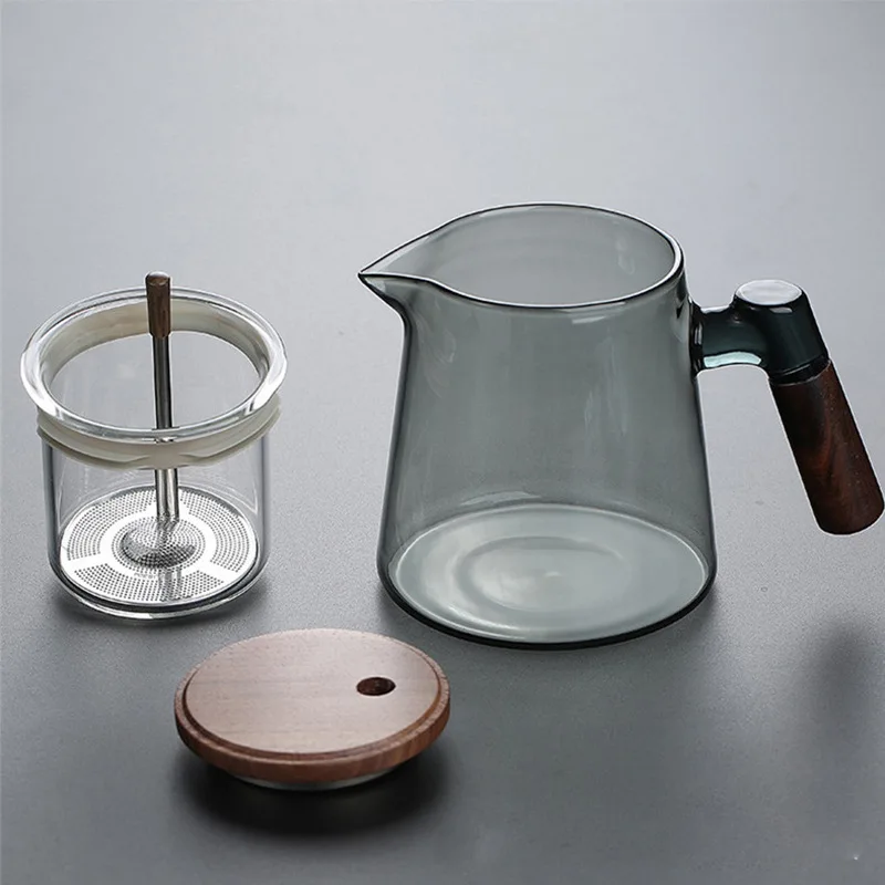 ثقافة حفل الشاي سعة كبيرة تقسيم فنجان الشاي القابل للإزالة الزجاج الداخلي خزان المنزل الشاي فصل المياه تصفية فنجان الشاي #6