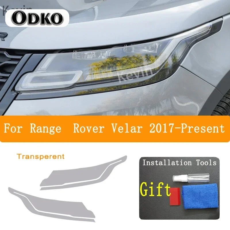 Car Headlight Tint Smoked Black Protective Film TPU Stickers For Range Rover Velar 2017-Present Accessories Anti-Scratch Repair