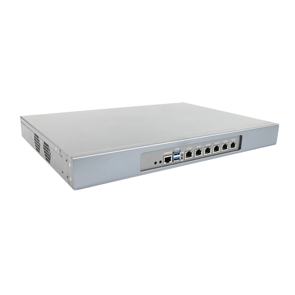 1U Firewall Appliance with Redundancy Powe,Intel Core I5/I7,HUNSN RJ31k,VPN,Router PC,AES-NI,6x2.5GbE 226-V,2xATX Power Supply