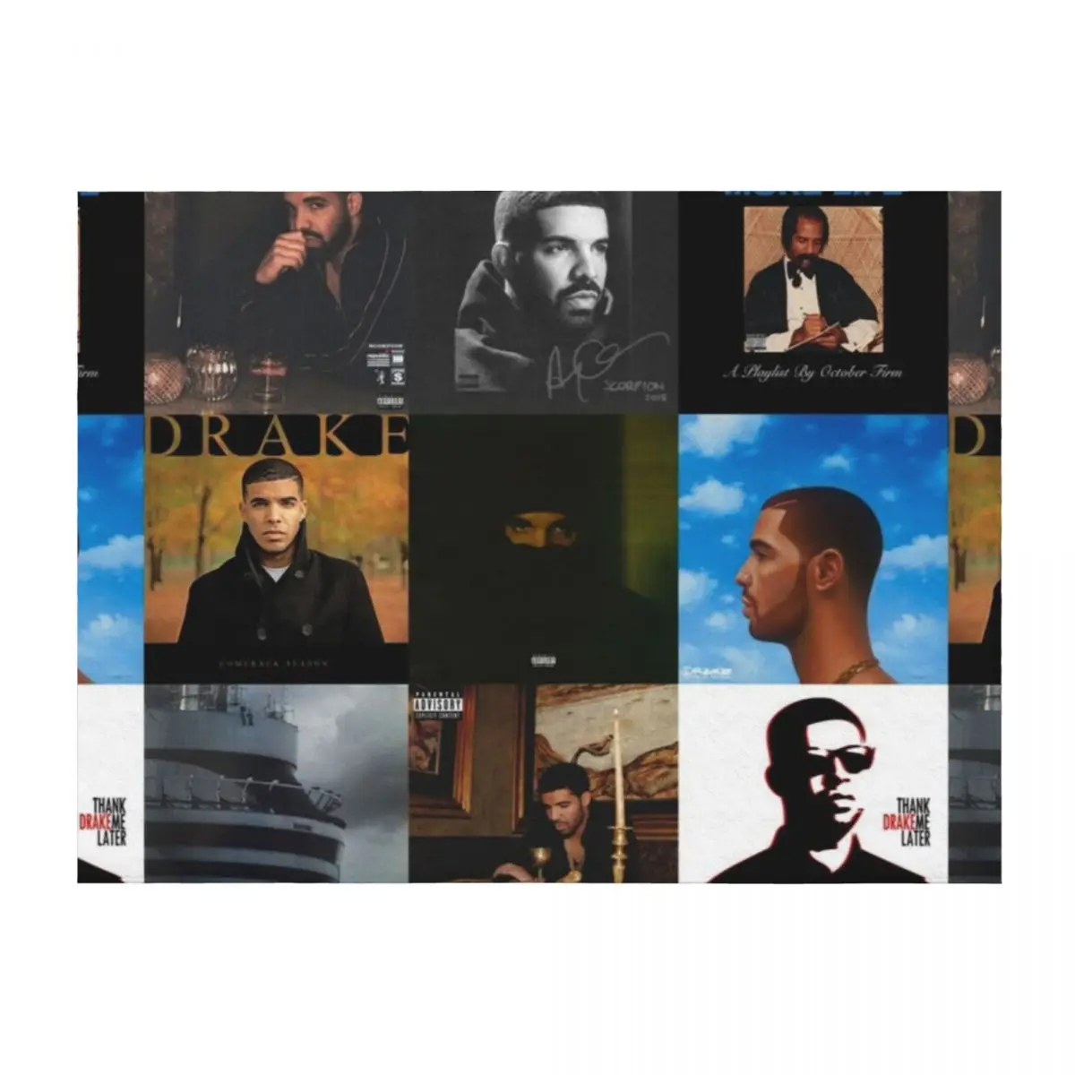 

Drake Album Covers Throw Blanket Sofa Quilt Hairy manga Retros Blankets
