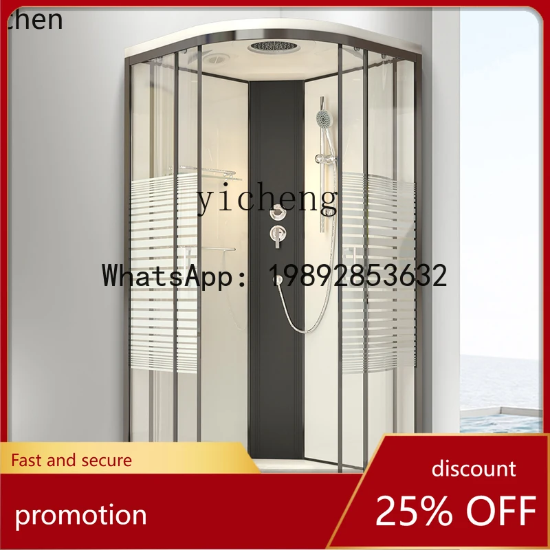 

YFY integral shower room integrated household fully enclosed simple glass bath room arc fan bath room