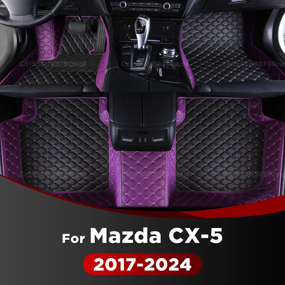 

For Mazda CX-5 2017-2024 23 22 21 20 19 18 Car Floor Mats Custom Auto Foot Pads Automobile Carpet Cover Interior Accessories
