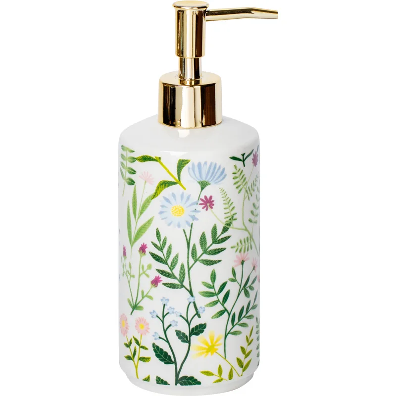 Ceramic Shampoo Lotion Bottle Soap Dispenser Household Hand Sanitizer Bottle Disinfectant Container Portable Bathroom Supplies