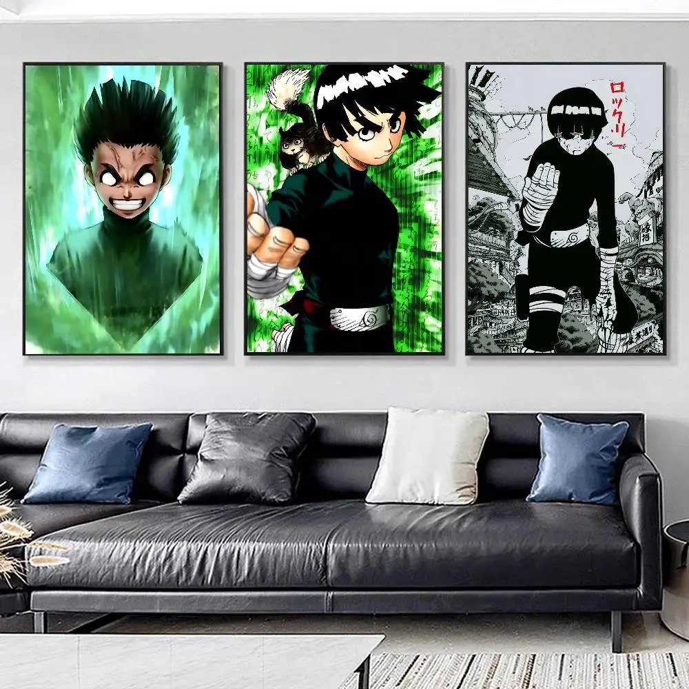 Hot Blood Anime L-Lee R-Rock Manga Posters HD Print Vintage Wall Art Decor for Home Study Room