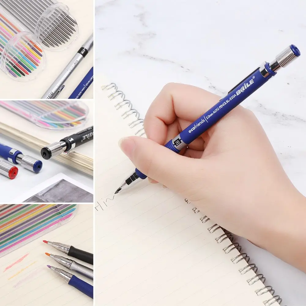 Multicolor Writing Tool Smooth Automatic Activity Pencils Mechanical Pencil Refill Lead